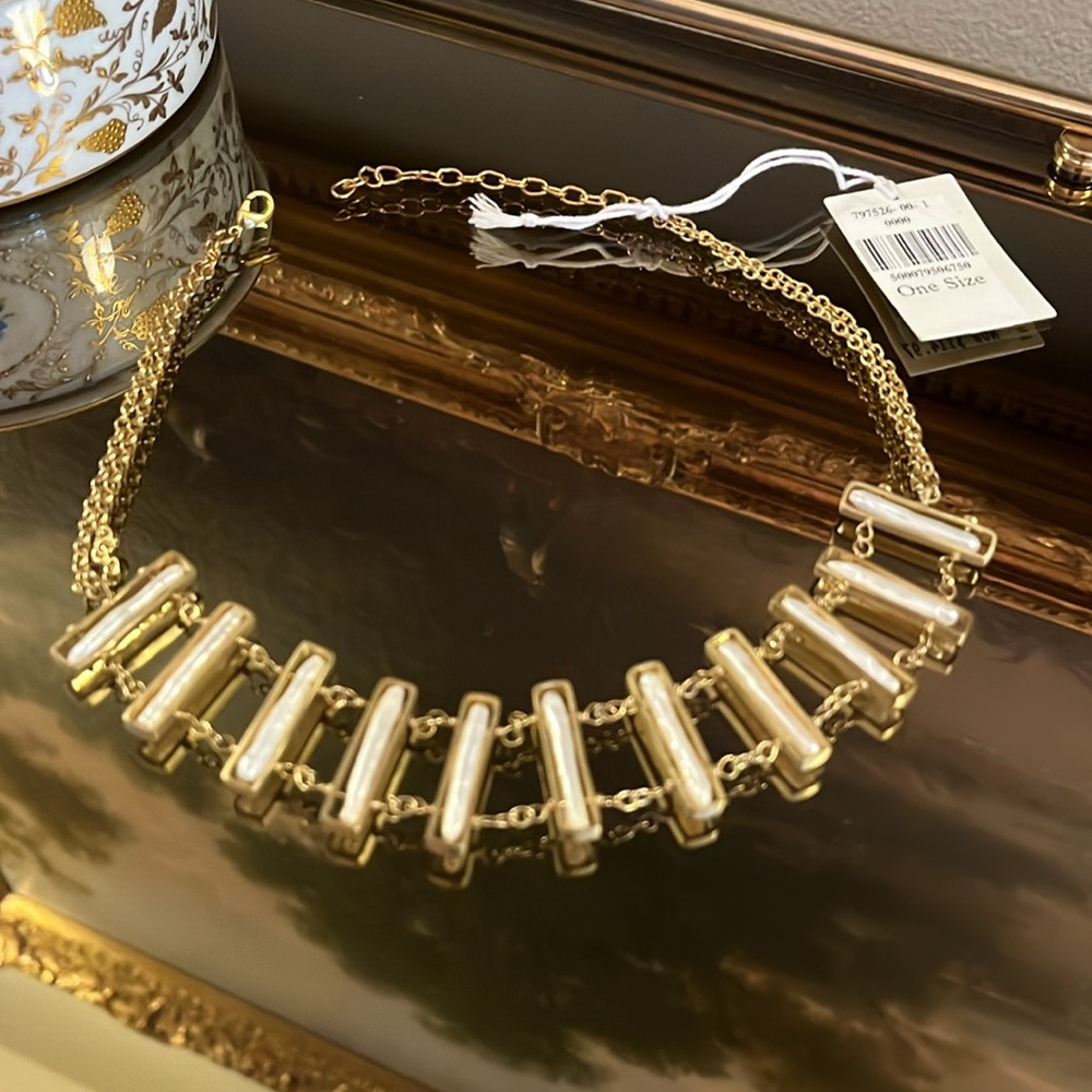 AUREUS + ARGENT Biwa Pearl Necklace Banana Republic - Picture 4 of 7